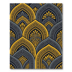 Golden Yellow Archway Mandala Rug