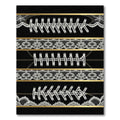 Black Lace and Gold Ribbon Aesthetic Rug