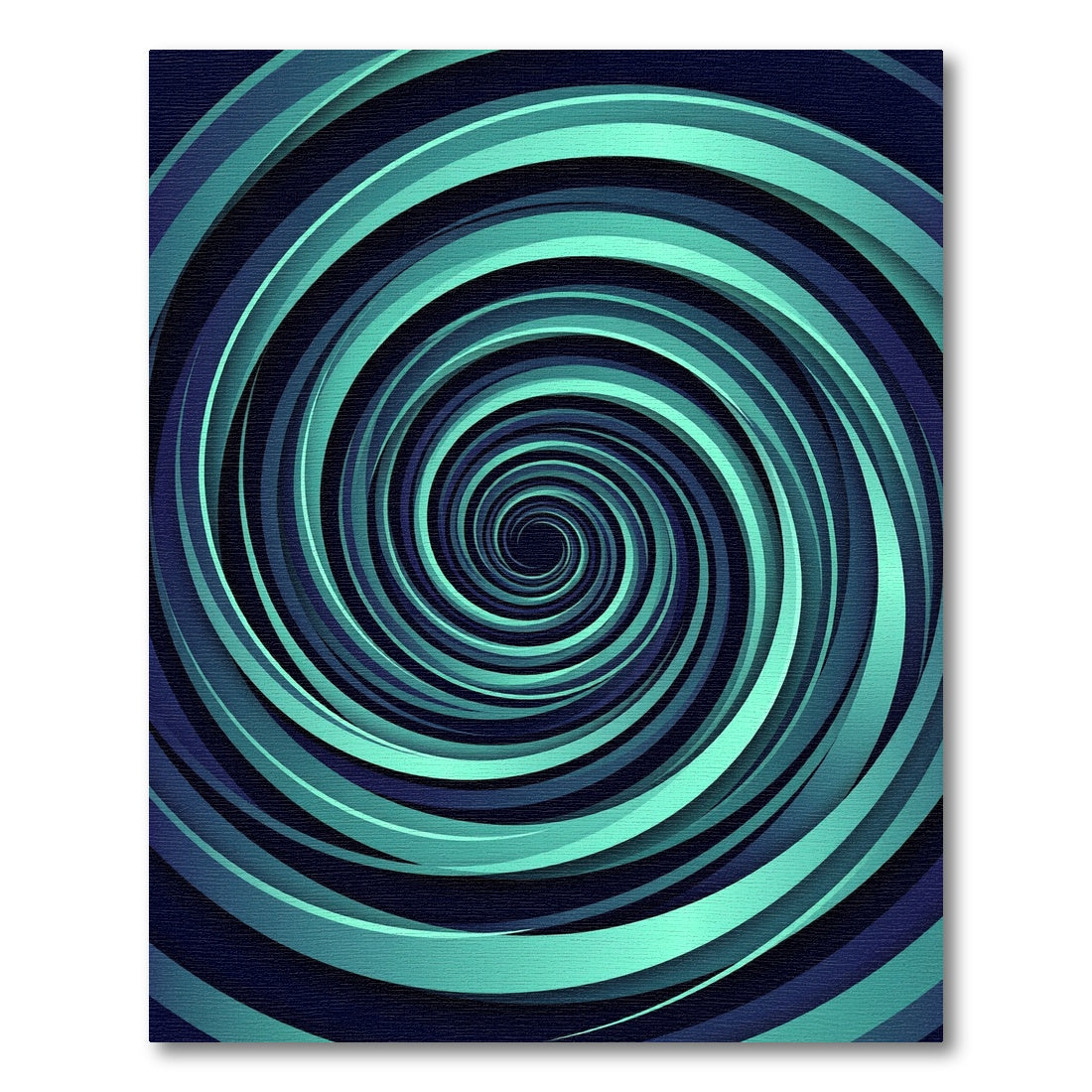 Modern Teal Interstellar Swirl Vortex Rug