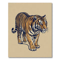 Majestic Amber Brown Tiger Animal Rug