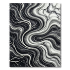 Monochromatic Abstract Swirl Branches Rug