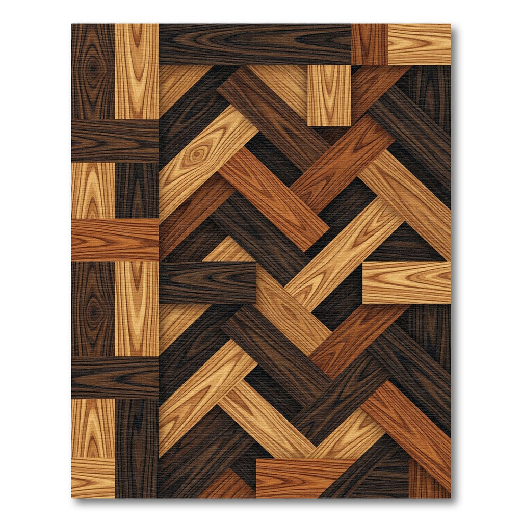 Wood Grain Parquet Weave Rug