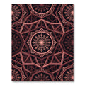 Ethereal Copper Geometric Mandala Art Rug