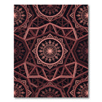 Ethereal Copper Geometric Mandala Art Rug