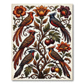 Elegant Tropical Avian and Floral Tapestry Rug