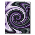 Modern Swirling Purple and Gray Vortex Rug