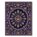 Majestic Purple Peacock Crown Radiance Rug
