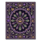 Majestic Purple Peacock Crown Radiance Rug