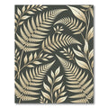 Golden Fern Botanical Foliage Art Rug