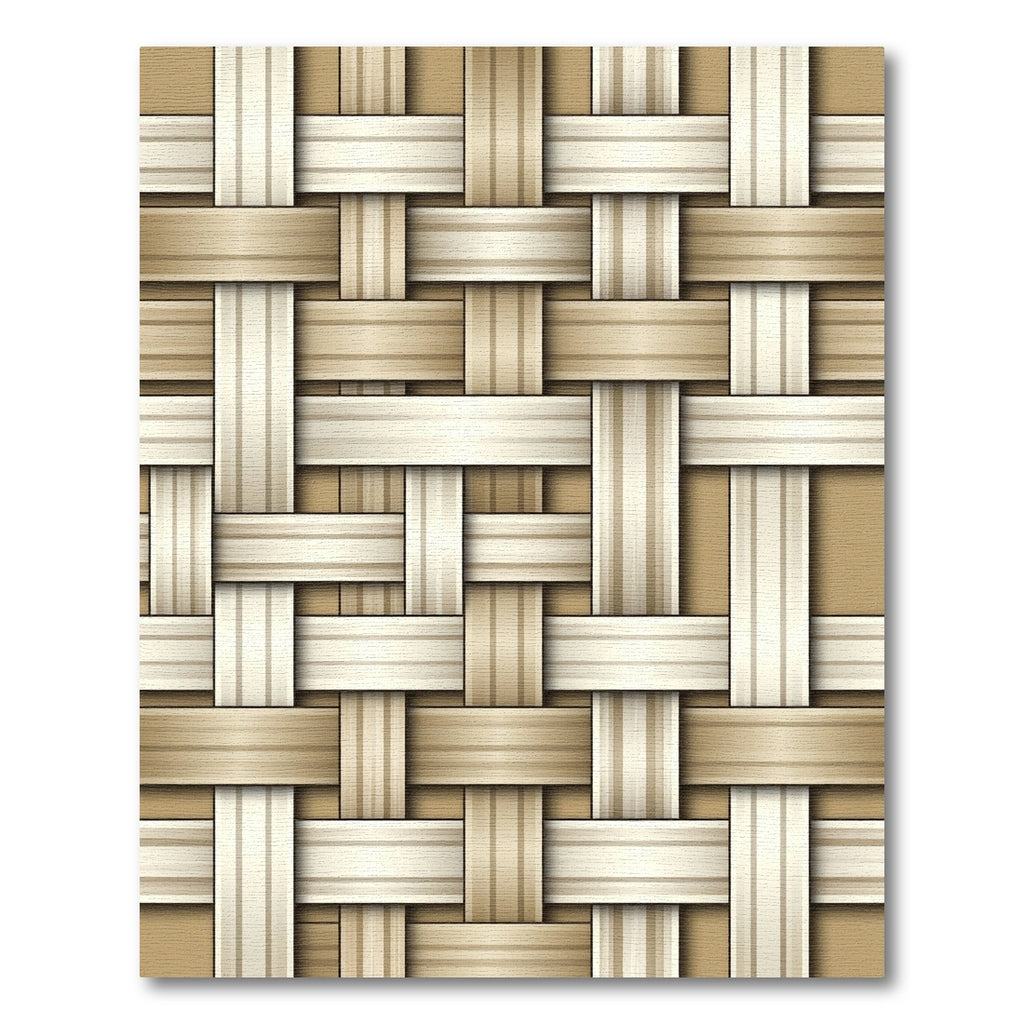 Woven Neutral Beige Textured Lattice Rug