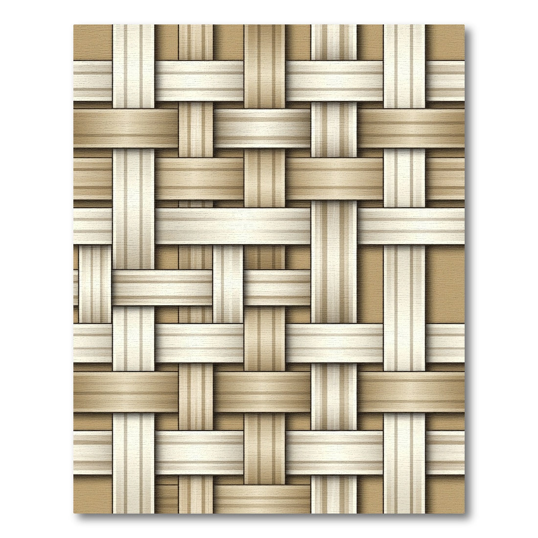 Woven Neutral Beige Textured Lattice Rug