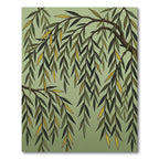 Serene Sage Willow Branch Foliage Rug