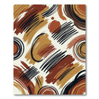 Earthy Brushstroke Swirl Abstract Rug