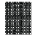 Modern Charcoal Interlaced Grid Texture Rug