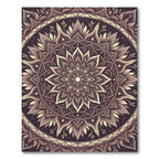 Ornate Lilac Sunburst Mandala Rug