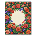 Vibrant Floral Garden Border Rug