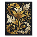 Gold Acanthus Leaf Scrolling Foliage Rug