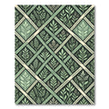 Sage Green Botanical Diamond Lattice Rug