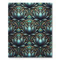 Luxurious Teal Lotus Archway Rug