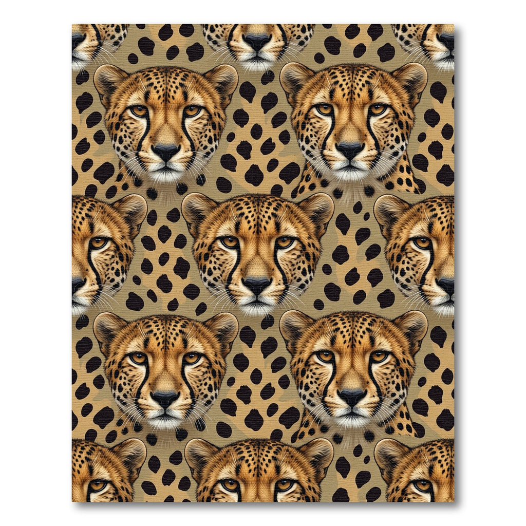 Wild Tan Cheetah Portrait Repeat Rug