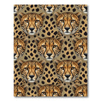 Wild Tan Cheetah Portrait Repeat Rug