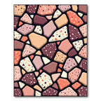 Terra Cotta Speckled Geometric Overlay Rug