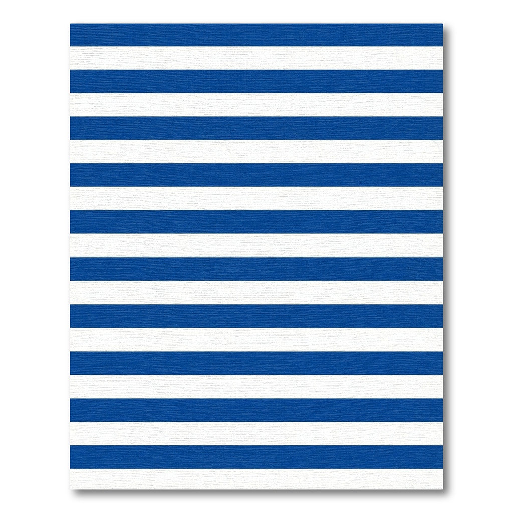 Bold Blue White Stripe Accent Rug