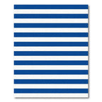 Bold Blue White Stripe Accent Rug