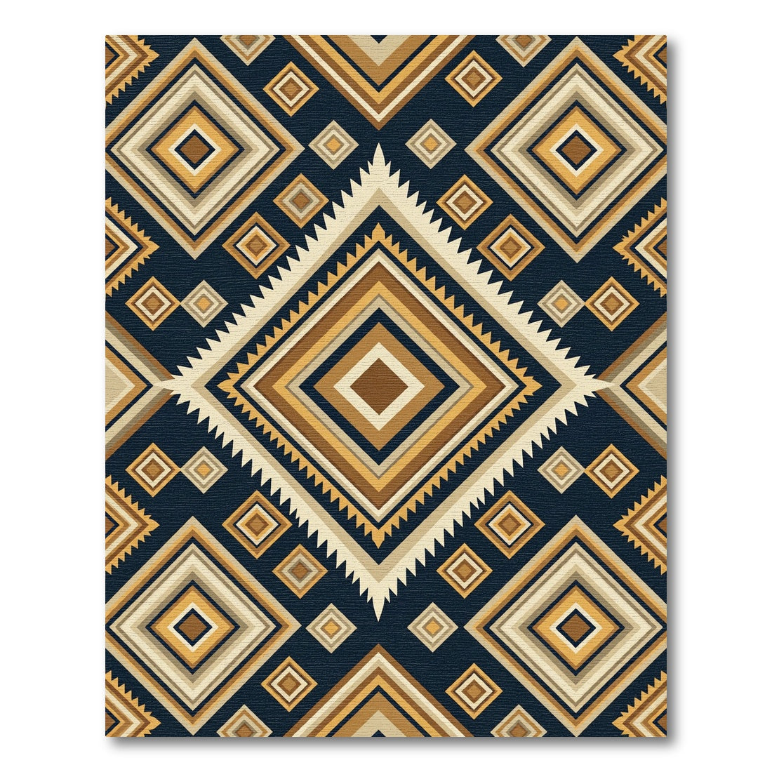Geometric Diamond Earthy Tone Rug