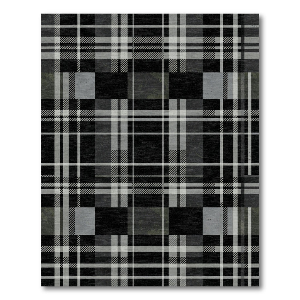 Modern Charcoal Gray Plaid Tartan Rug