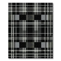 Modern Charcoal Gray Plaid Tartan Rug