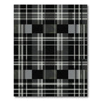 Modern Charcoal Gray Plaid Tartan Rug
