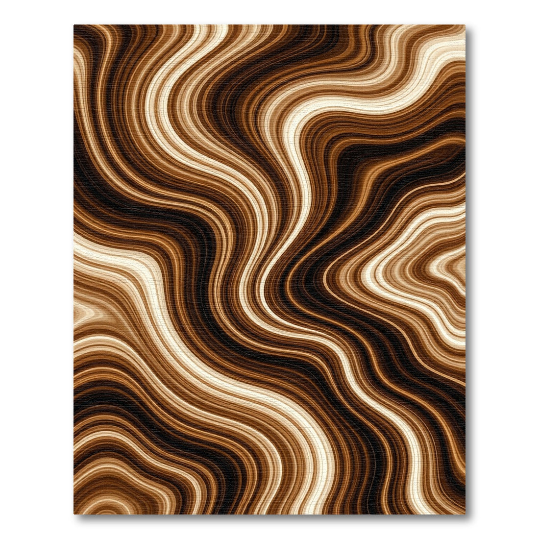 Golden Brown Swirl Marble Rug