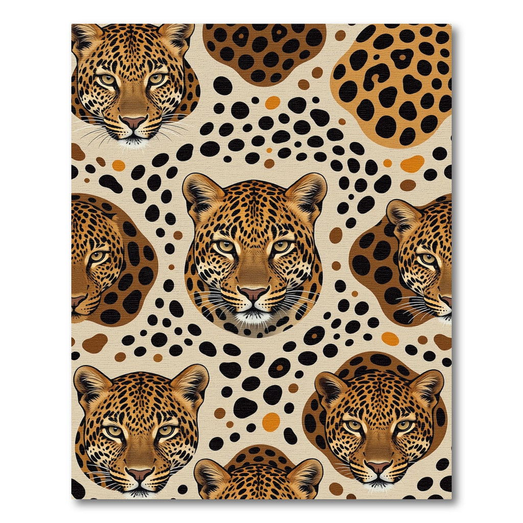Bold Cheetah Spots Animal Faces Rug