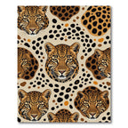Bold Cheetah Spots Animal Faces Rug