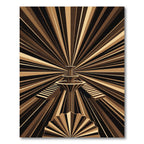 Art Deco Golden Radiant Stairway Rug