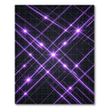 Geometric Radiant Purple Light Grid Rug