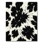 Abstract Monochrome Ink Splash Silhouette Rug