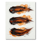 Abstract Amber and Espresso Brushstroke Rug