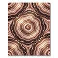 Brown Agate Swirl Layered Ripples Rug