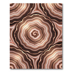 Brown Agate Swirl Layered Ripples Rug
