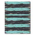 Distressed Blue and Black Wood Grain Rug