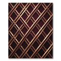 Crimson Gold Geometric Lattice Rug