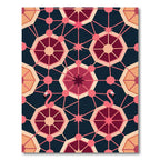 Pink Flamingo Geometric Octagon Pattern Rug