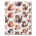 Whimsical Watercolor Kittens Delightful Composition Rug