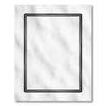 Minimalist White Textured Border Rug