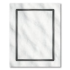Minimalist White Textured Border Rug
