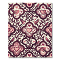 Romantic Pink Birds Hearts Vines Swirl Rug
