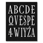 Classic White Alphabet Collection Rug