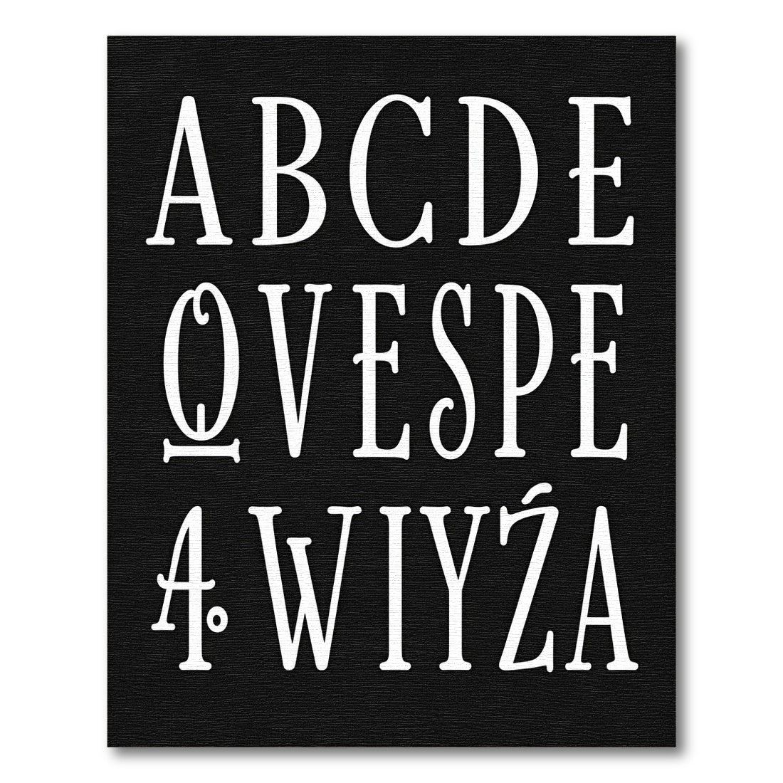 Classic White Alphabet Collection Rug